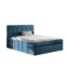 Kaiser Möbel Boxspringbett LUDANO in Blau, Liegefläche 120x200 cm – mit Bettkasten, Bonellfederkern