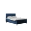 Kaiser Möbel Boxspringbett POEL in Blau, Liegefläche 120x200 cm – mit Bettkasten, Bonellfederkern