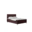 Kaiser Möbel Boxspringbett POEL in Braun, Liegefläche 120x200 cm – mit Bettkasten, Bonellfederkern