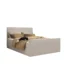 Kaiser Möbel Boxspringbett VIESTA in Beige, Liegefläche 120x200 cm – mit Bettkasten, Bonellfederkern