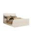 Kaiser Möbel Boxspringbett VIESTA in Ecru, Liegefläche 120x200 cm – mit Bettkasten, Bonellfederkern