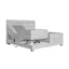 Labett Boxspringbett ELECTRA KING in Hellgrau, Liegefläche 140x200 cm