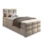 MASSENO Boxspringbett AMON in Beige, Liegefläche 100x200 cm – mit Bettkasten