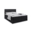 MASSENO Boxspringbett ARINOS in Schwarz, Liegefläche 140x200 cm – mit Bettkasten