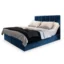 MASSENO Boxspringbett BARINO in Blau, Liegefläche 140x200 cm – mit Bettkasten