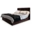 MASSENO Boxspringbett BARINO in Braun, Liegefläche 140x200 cm – mit Bettkasten