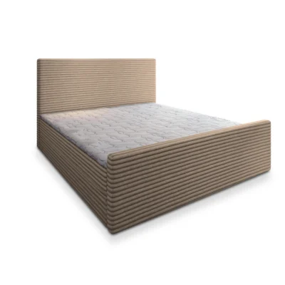 MASSENO Boxspringbett BRENTO in Beige, Liegefläche 140x200 cm – mit Bettkasten