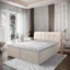 MASSENO Boxspringbett CEVANO in Beige, Liegefläche 140x200 cm – mit Bettkasten