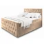 MASSENO Boxspringbett FONDI in Beige, Liegefläche 140x200 cm – mit Bettkasten
