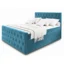 MASSENO Boxspringbett FONDI in Blau, Liegefläche 140x200 cm – mit Bettkasten