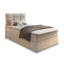 MASSENO Boxspringbett GLOS 90 in Beige, Liegefläche 90x200 cm – mit Bettkasten