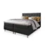 MASSENO Boxspringbett IBIZA in Dunkelgrau, Liegefläche 140x200 cm – mit Bettkasten