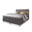 MASSENO Boxspringbett IBIZA in Hellgrau, Liegefläche 140x200 cm – mit Bettkasten