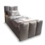 MASSENO Boxspringbett LAGO in Hellgrau, Liegefläche 80x200 cm – mit Bettkasten