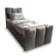 MASSENO Boxspringbett LAGO in Grau, Liegefläche 90x200 cm – mit Bettkasten