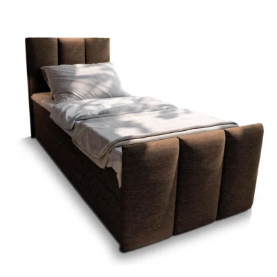 MASSENO Boxspringbett LAGO 80 in Braun, Liegefläche 80x200 cm – mit Bettkasten