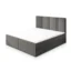 MASSENO Boxspringbett LARIO in Grau, Liegefläche 140x200 cm – mit Bettkasten