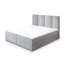 MASSENO Boxspringbett LARIO in Hellgrau, Liegefläche 140x200 cm – mit Bettkasten