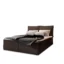 MASSENO Boxspringbett LENTE in Braun, Liegefläche 140x200 cm – mit Bettkasten