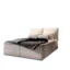 MASSENO Boxspringbett LENTE in Creme, Liegefläche 140x200 cm – mit Bettkasten
