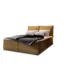 MASSENO Boxspringbett LENTE in Gelb, Liegefläche 140x200 cm – mit Bettkasten