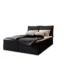 MASSENO Boxspringbett LENTE in Schwarz, Liegefläche 140x200 cm – mit Bettkasten