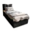 MASSENO Boxspringbett MERIL in Schwarz, Liegefläche 80x200 cm – mit Bettkasten