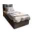 MASSENO Boxspringbett MERIL in Grau, Liegefläche 90x200 cm – mit Bettkasten