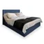 MASSENO Boxspringbett MILARA in Blau, Liegefläche 140x200 cm – mit Bettkasten