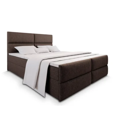 MASSENO Boxspringbett MULEN in Braun, Liegefläche 140x200 cm – mit Bettkasten