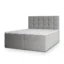 MASSENO Boxspringbett PALMA in Grau, Liegefläche 140x200 cm – mit Bettkasten