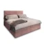 MASSENO Boxspringbett PISA in Rosa, Liegefläche 140x200 cm – mit Bettkasten