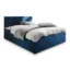 MASSENO Boxspringbett RIVA in Blau, Liegefläche 140x200 cm – mit Bettkasten