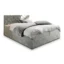 MASSENO Boxspringbett RIVA in Hellgrau, Liegefläche 140x200 cm – mit Bettkasten