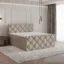 MASSENO Boxspringbett ROVARI in Beige, Liegefläche 140x200 cm – mit Bettkasten