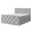 MASSENO Boxspringbett ROVARI in Hellgrau, Liegefläche 140x200 cm – mit Bettkasten