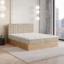 MASSENO Boxspringbett VARELI in Beige, Liegefläche 140x200 cm – mit Bettkasten