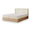 MASSENO Boxspringbett VARELI in Creme, Liegefläche 140x200 cm – mit Bettkasten