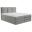 MID.YOU Boxspringbett BOXHÖHE in Taupe, Liegefläche 140x200 cm – Taschenfederkern, Topperhöhe 4 cm