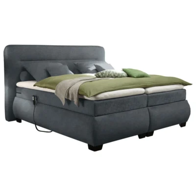 MID.YOU Boxspringbett BOXSPRINGBETT 180 in Anthrazit, Liegefläche 180x200 cm – Tonnentaschenfederkern