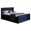 MIRJAN24 Boxspringbett CRYSTAL LUX in Dunkelblau, Liegefläche 120x200 cm – mit Bettkasten, Bonellfederkern