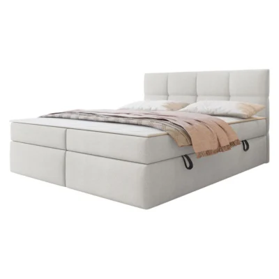 MIRJAN24 Boxspringbett FIGARO in Natur, Liegefläche 140x200 cm – mit Bettkasten, Bonellfederkern
