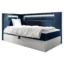 MIRJAN24 Boxspringbett GOLD JUNIOR 3 in Weiß, Blau, Liegefläche 80x200 cm – mit Bettkasten, Bonellfederkern