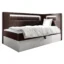 MIRJAN24 Boxspringbett GOLD JUNIOR 3 in Weiß, Braun, Liegefläche 80x200 cm – mit Bettkasten, Bonellfederkern