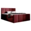 MIRJAN24 Boxspringbett LARS in Bordeaux, Liegefläche 120x200 cm – mit Bettkasten, Bonellfederkern