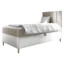MIRJAN24 Boxspringbett MAJA JUNIOR 1 in Weiß, Creme, Liegefläche 80x200 cm – mit Bettkasten, Bonellfederkern
