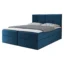 MIRJAN24 Boxspringbett REBOS in Blau, Liegefläche 140x200 cm – mit Bettkasten, Bonellfederkern