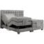MKS Boxspringbett ELECTRO in Hellgrau, Liegefläche 140x200 cm
