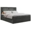 MKS Boxspringbett GOLD - 5 LED in Dunkelgrau, Liegefläche 120x200 cm