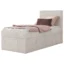 MKS Boxspringbett TILIANO in Beige, Liegefläche 90x200 cm – mit Bettkasten, Taschenfederkern